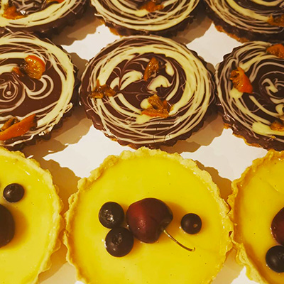 lemon and chocolate tartlets